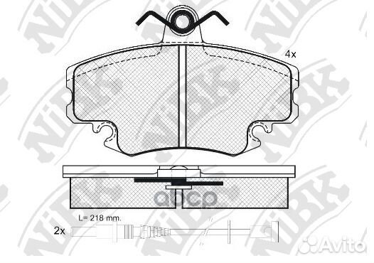 Колодки тормозные дисковые перед PN0284W NiBK