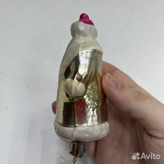 Елочная игрушка СССР дед мороз стекло