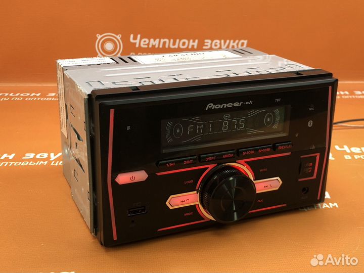 Магнитола 2 дин блютуз pioneer