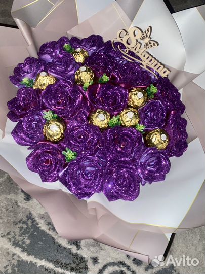 Букет из атласных лент