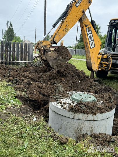 Монтаж канализации,установка колец,септиков
