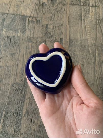Шкатулка сердце из кобальта
