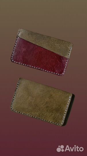 Картхолдер из натуральной кожи ручной работы
