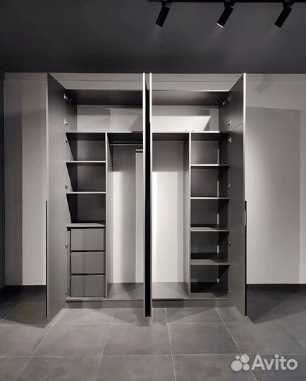 Шкаф серый матовый на заказ