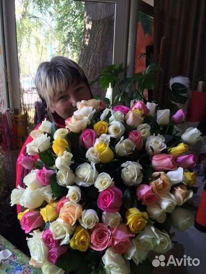 Цветы розы букет