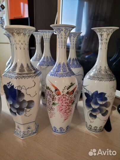 Фарфоровые китайские вазы ручной работы