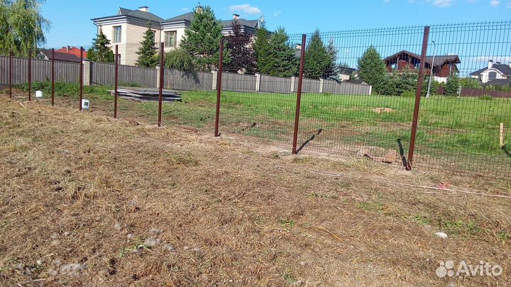 Забор из сетки рабицы