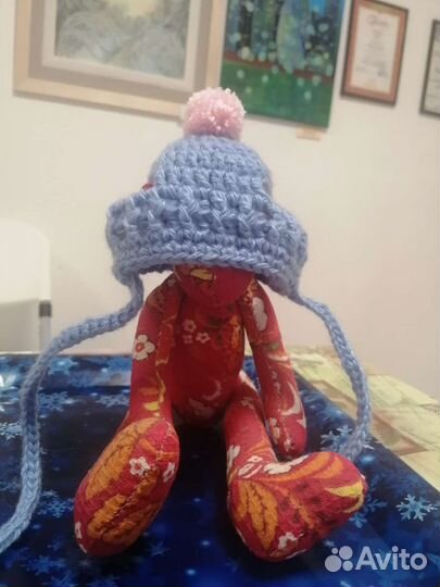 Вязаная шапка для собаки