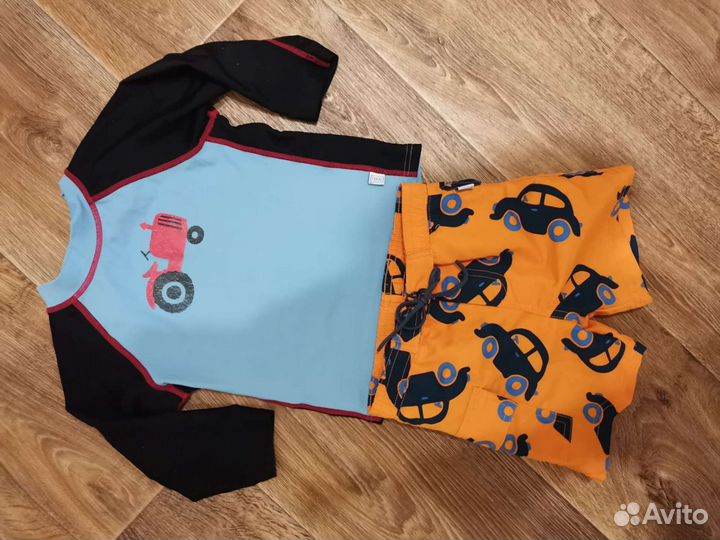 Солнцезащитный костюм плавки на 2 3 года 92 98см