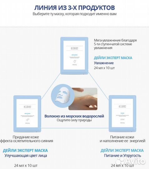 Маски для лица от Atomy Южная Корея