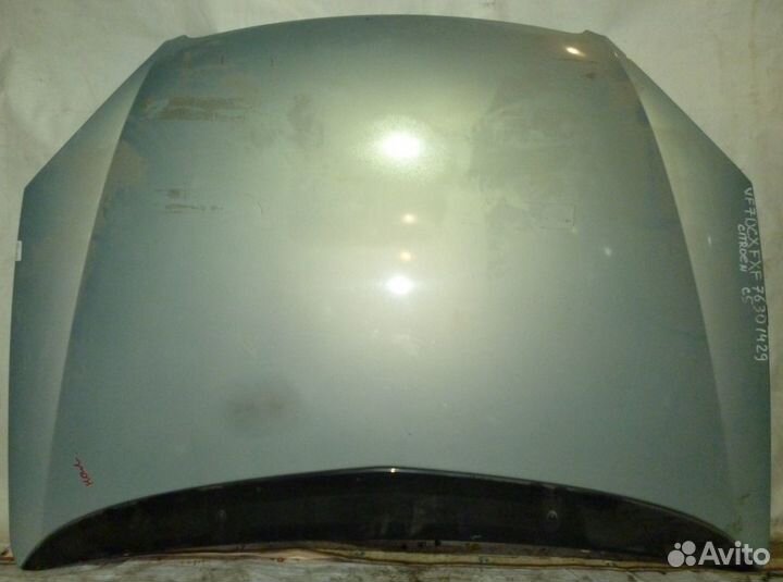Капот Citroen C5 DE, DC, '01-04 б/у серебро