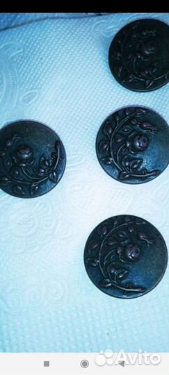 Винтажные бронзовые пуговицы 25мм