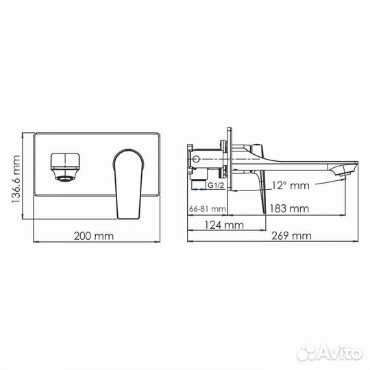 Смеситель Wasserkraft Wiese 8430 для раковины