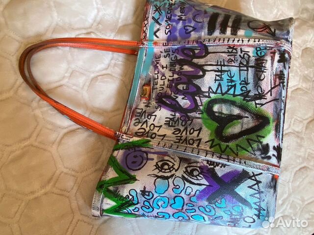 Cумка dolce&gabbana кожа с авторским рисунком
