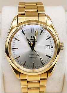 Золотые часы Omega seamaster Gold