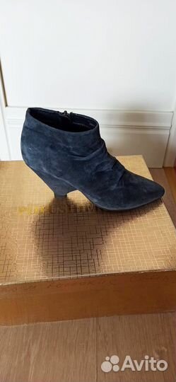 Полусапожки женские, натуральная замша, 37 размер