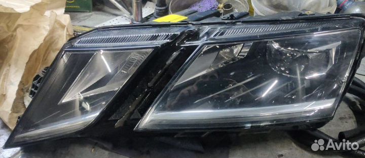 Фара левая skoda octavia a7 restail led