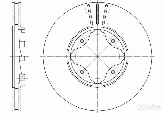 Диск тормозной вентилируемый G-brake GR-02334