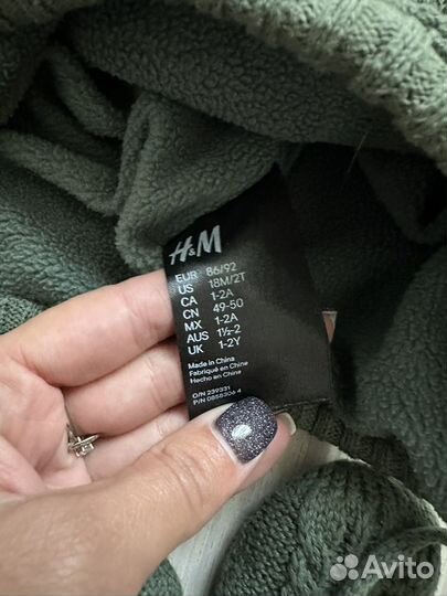 Шапочка и варежки hm 86-92