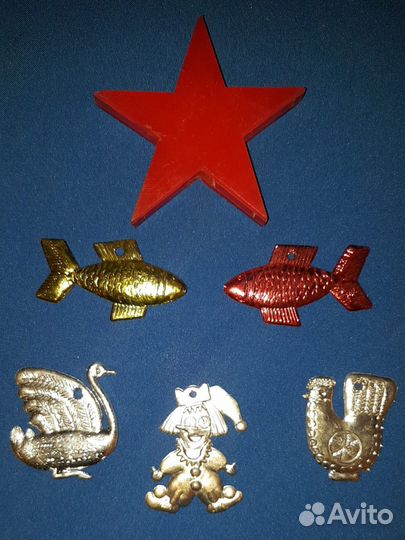 Редкие новогодние игрушки и звезда