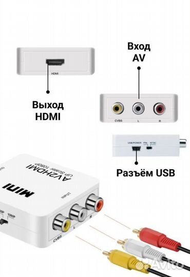 Конверт AV на hdmi