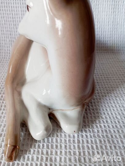 Статуэтка Олененок СССР винтаж Гжель старая