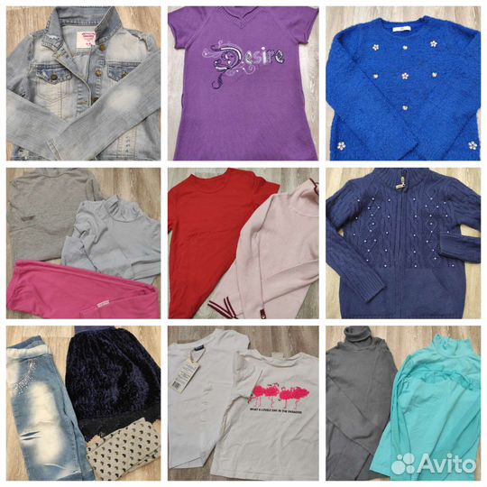 Вещи пакетом на девочку 122-128-134-140 28штук