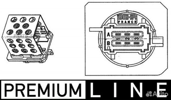 Mahle ABR89000P Регулятор и резистор вентилятора к