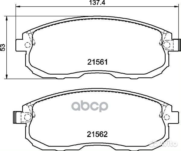 Колодки тормозные дисковые перед NP2005 NIS