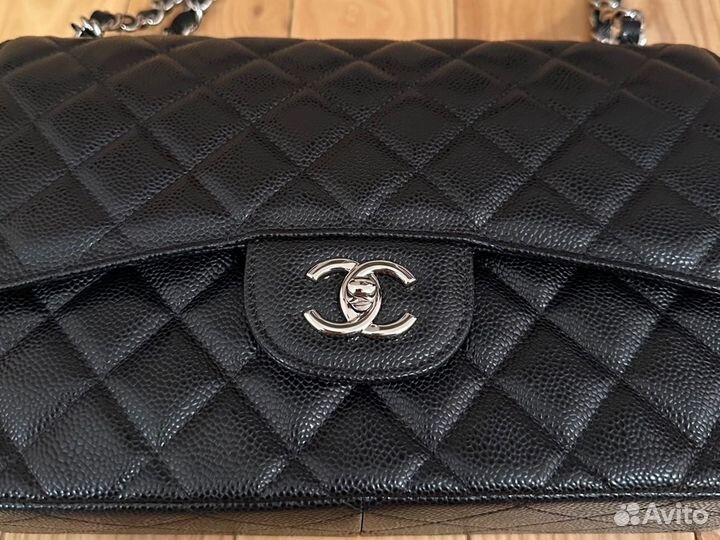 Chanel Caviar Jumbo Classic Double Flap сумка