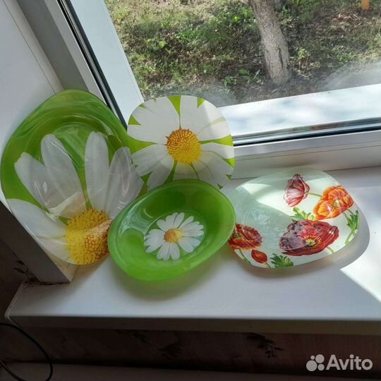 Стеклянные тарелки