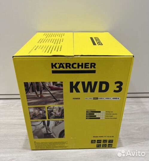 Новый строительный пылесос Karcher KWD 3