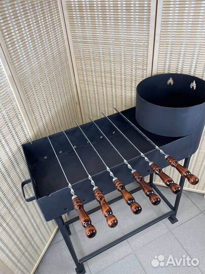 Мангал казан шампура Комплект