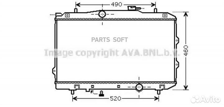 Радиатор охлаждения Киа Церато 2004