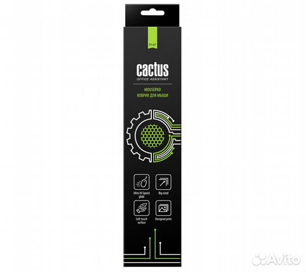 Коврик для мыши Cactus CS-MP-PRO01XL, черный 400x3