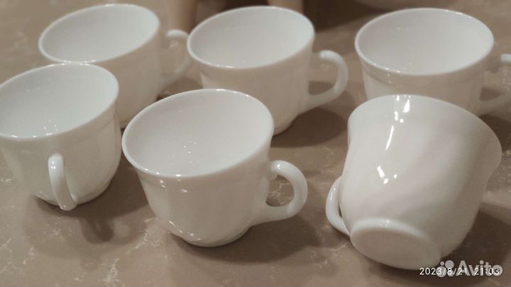 Набор кофейных чашек и блюдцев, 90 мл на 6 персон