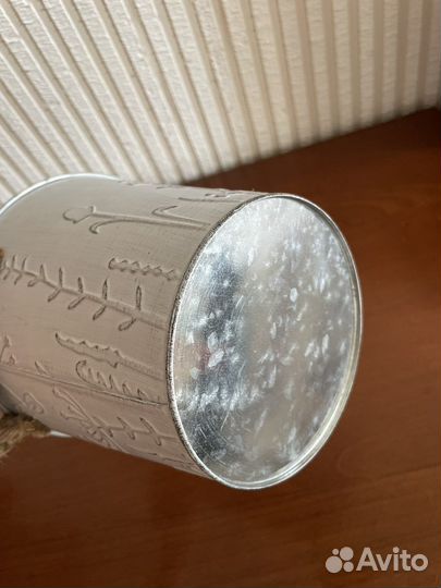 Кашпо металлическое с ручками