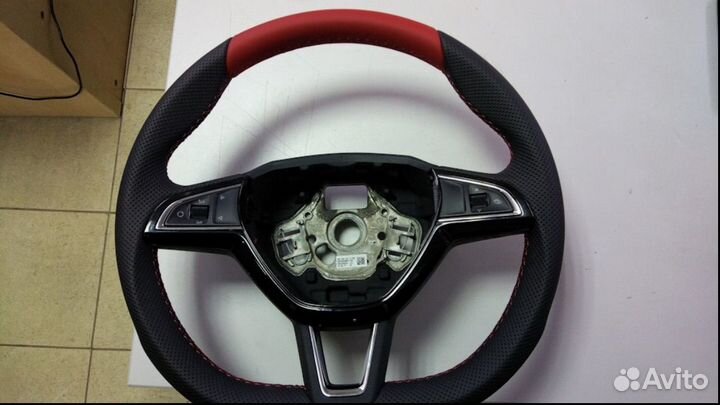 Руль эрго спорт дизайн мульти Skoda кожа