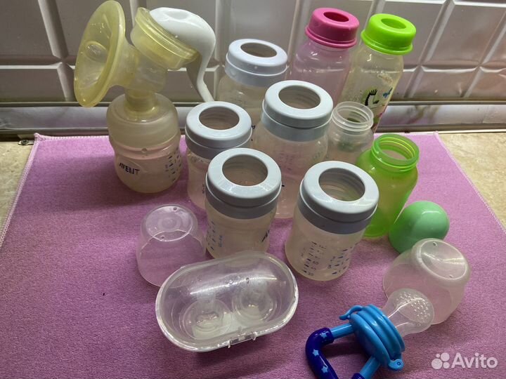 Молокоотсос и бутылочки