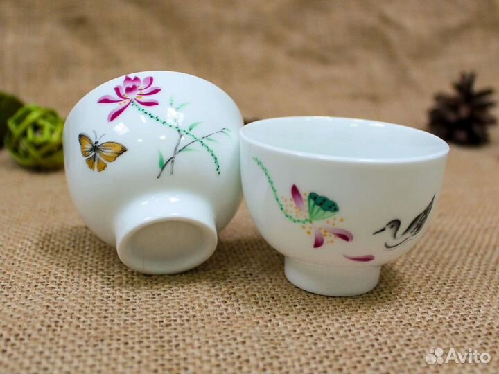 Чашечки «Лотос и бабочка»