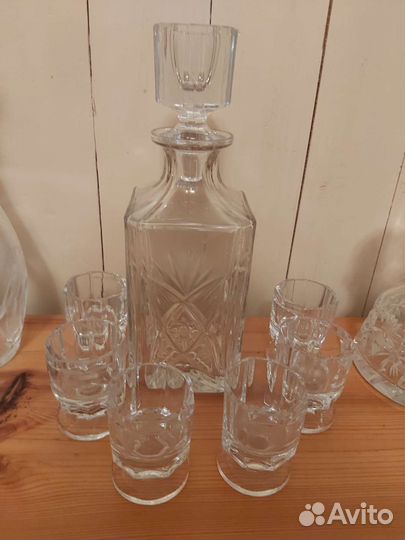 Штофы и графины и стопки СССР