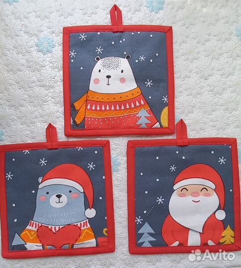 Новогодние подарочные прихватки