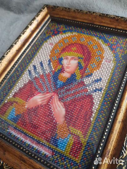 Икона бисером Пресвятая Богородица Семистрельная