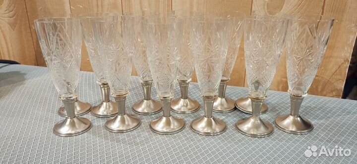 Хрустальные рюмки на ножке СССР