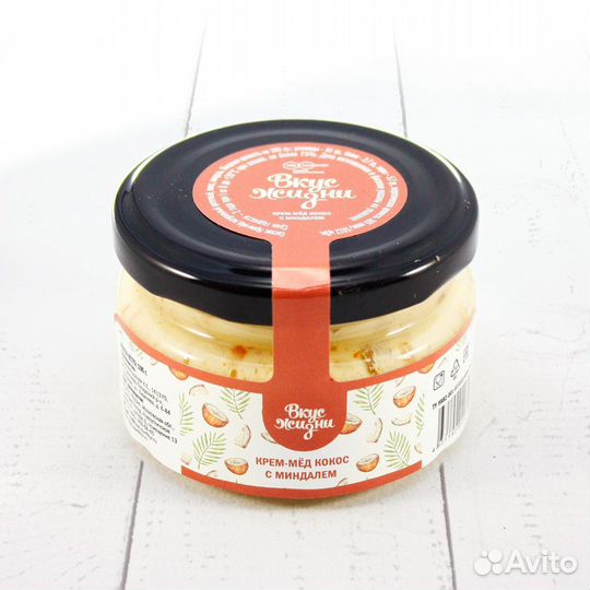 Крем-мёд кокос с миндалем Вкус Жизни New 100 гр. ш