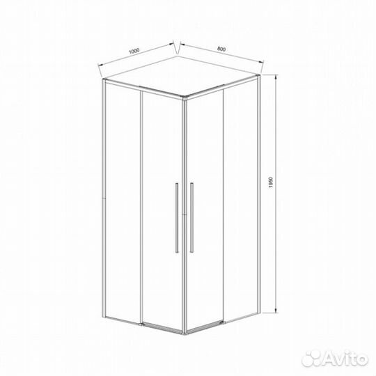 Душевой уголок Vincea Slim-N VSS-4SN 100x80