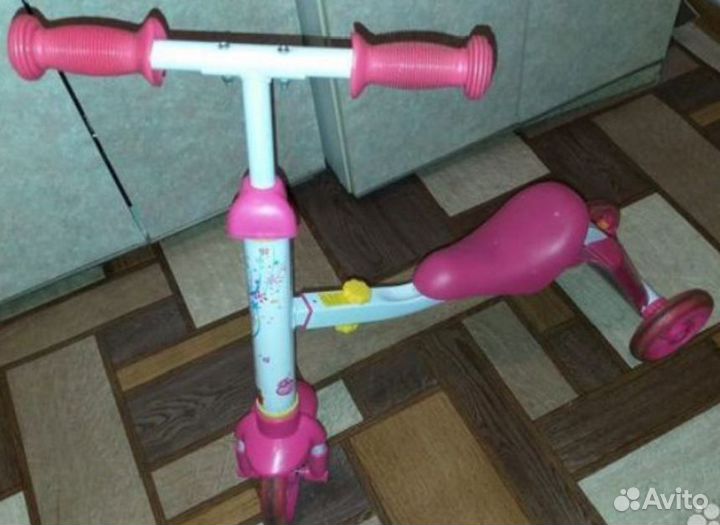 Детский 2в1 велобег+ самокат