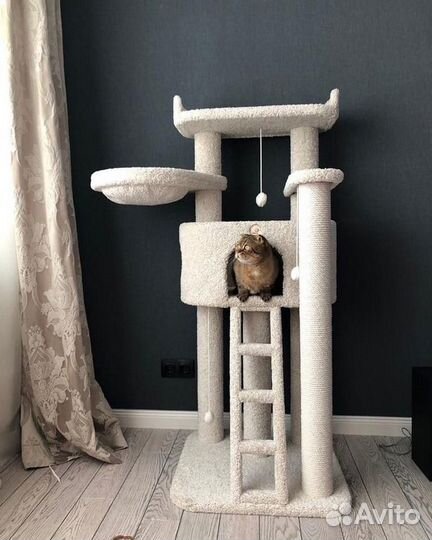 Когтеточка домик. Игровой комплекс для кошек
