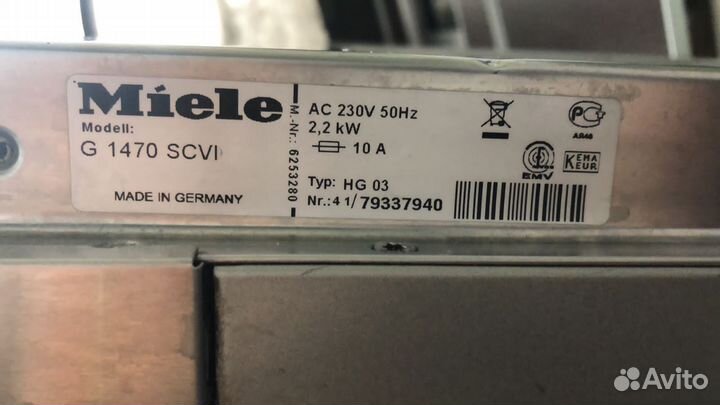 Посудомоечная машина miele 60 см встраиваемая