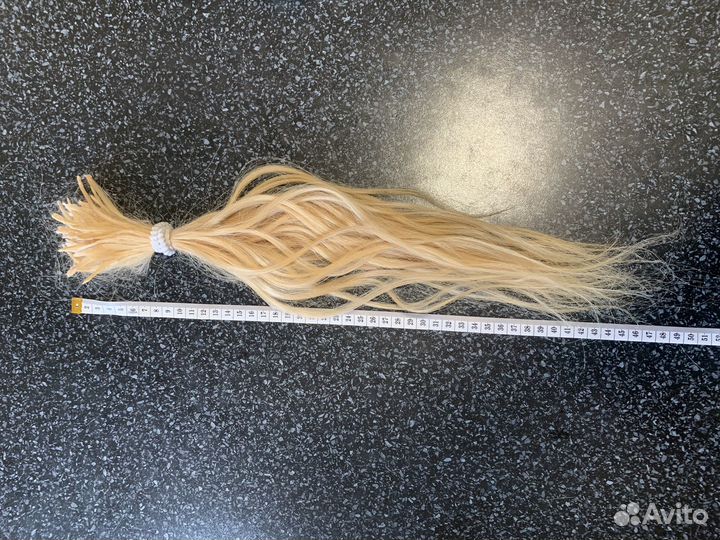Волосы для наращивания 45 см блонд